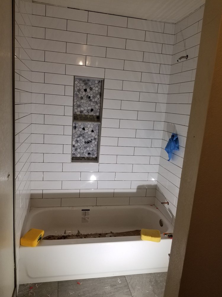 New tub installed as part of bathroom remodel by Kevin's Handyman